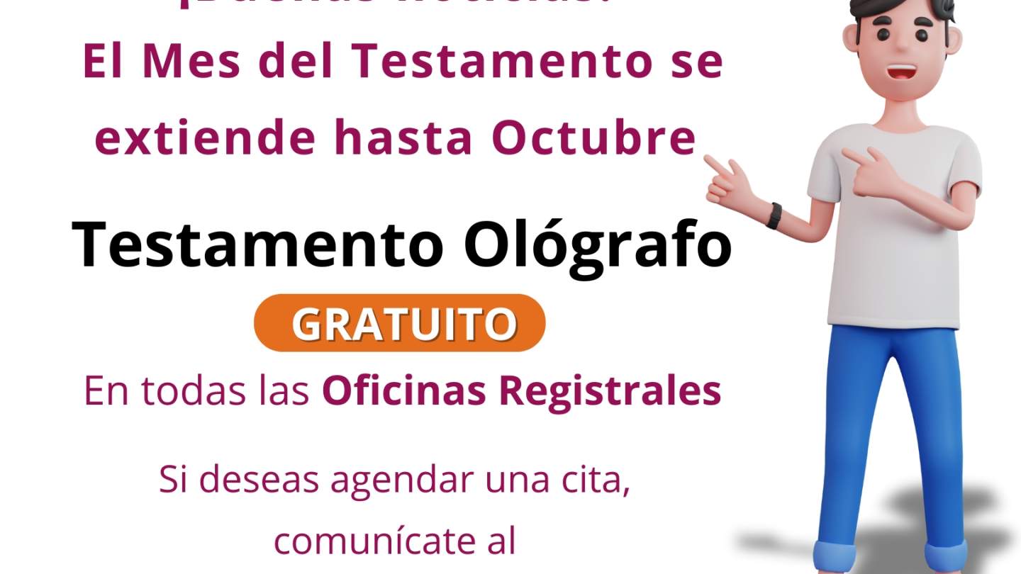 El Mes del Testamento se Extiende hasta Octubre