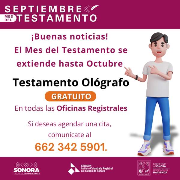 El Mes del Testamento se Extiende hasta Octubre